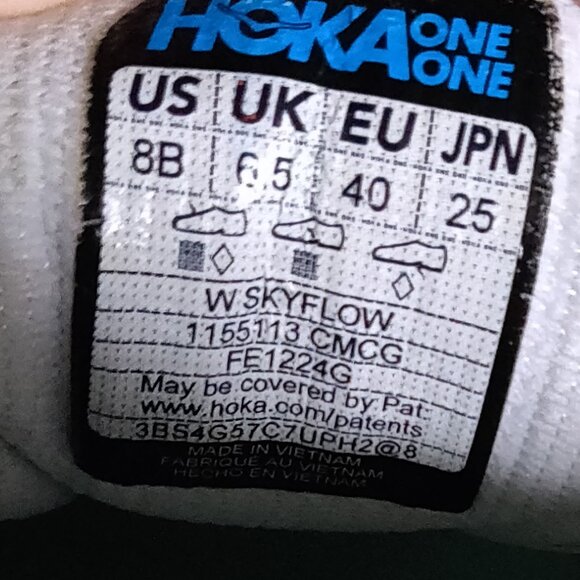 Hoka Skyflow Running Shoe Cosmic Grey & Seafoam Women's US 8 - Picture 6 of 6